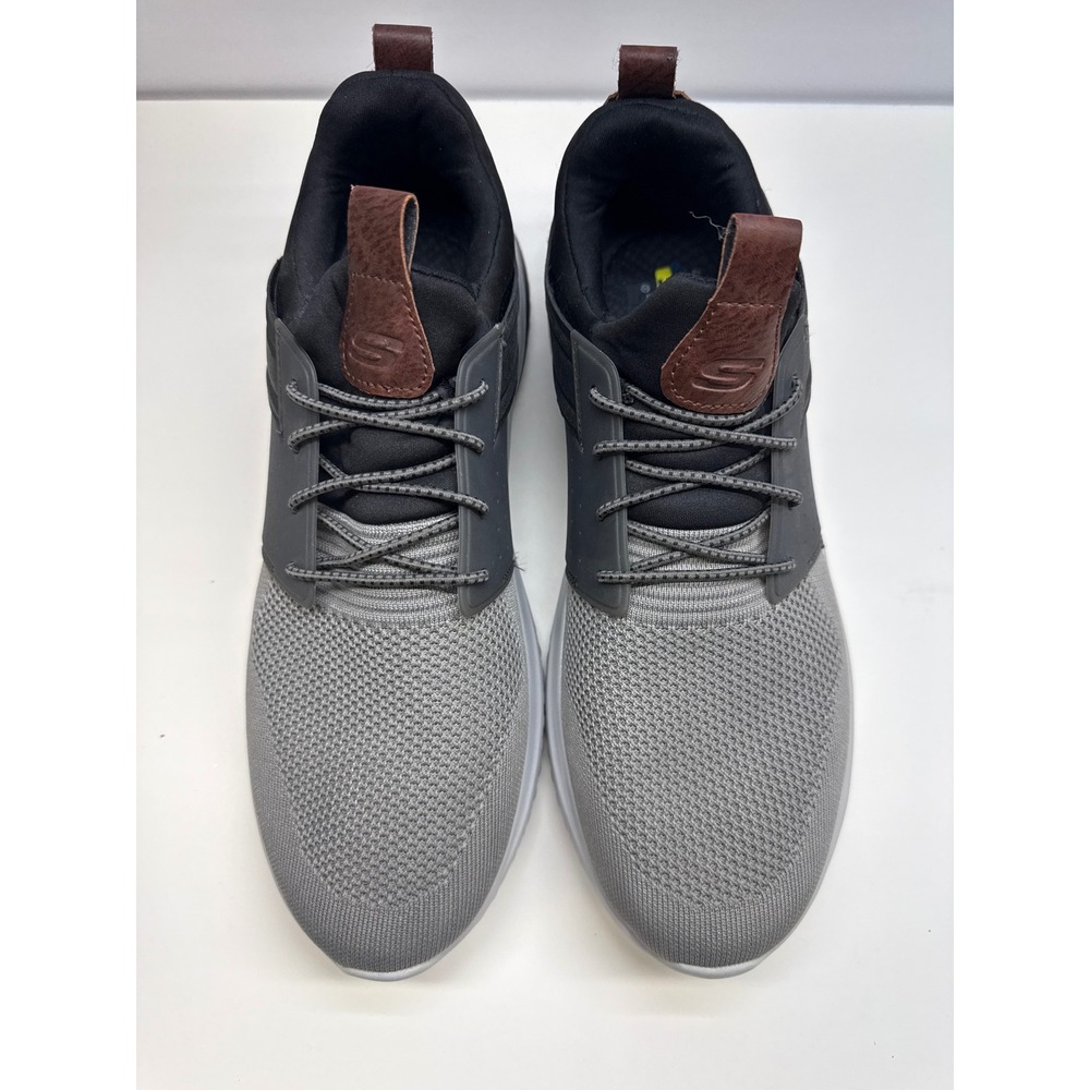 Skechers Classic Fit Air-Cooled Memory Foam Gray Sz 11,Black Mens Sneakers Shoes